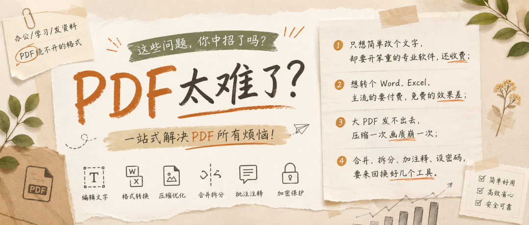 JOPDF一款1.3M的免费PDF编辑处理工具!轻量级免费神器!-极客资源站